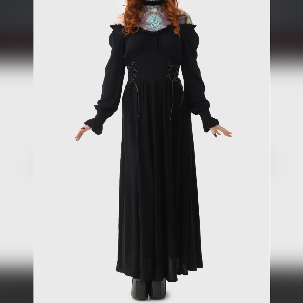 Killstar Black Gothic Maxi Dress